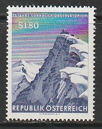 1961 Austria - Sc 666 - MNH VF - 1 single - Sonnboich Mountain and Observatory