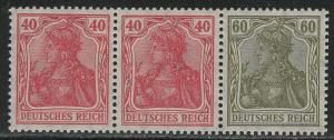 Germany Scott # 124 (2), 126, mint nh, se-tenant, Mi# W17