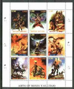 Batum 1999 Fantasy Art of Boris Valledjo sheetlet contain...