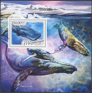 MOZAMBIQUE 2016 WHALES SHEET MINT NH