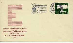 GERMANY 1958 EUROPA YOUTH  FDC TYPE 1