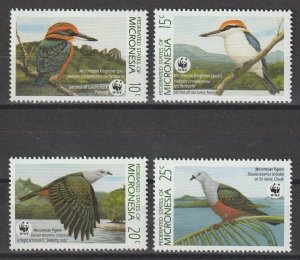 MICRONESIA 1990 WWF SG 175/178 MNH