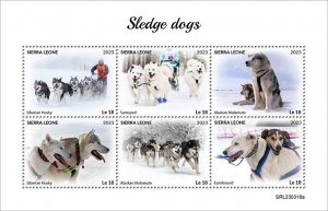 SIERRA LEONE - 2023 - Sledge Dogs - Perf 6v Sheet - Mint Never Hinged