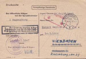 Germany Post War Postal History Lot. 3 Items Missing Persons Search Red Cross