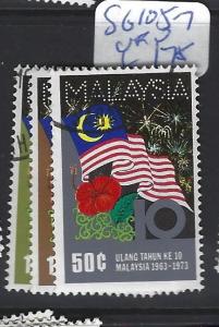 MALAYA  MALAYSIA   (P3007BB)   SG 105-7       VFU