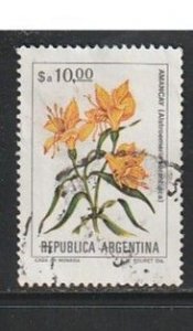 1983 Argentina - Sc 1439 - used VF - 1 single - Flowers (Hi Brite)