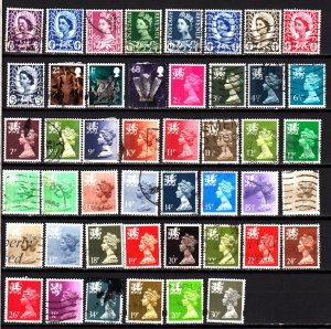 Great Britain Wales 46 different used