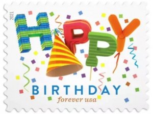 2021 Happy Birthday，Forever Stamps 5 Booklets 100pcs