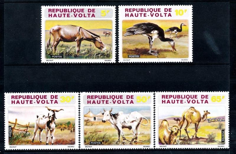 [41635] Burkina Faso Upper volta 1972 Animals Cow Goat Donkey Duck Camel MNH