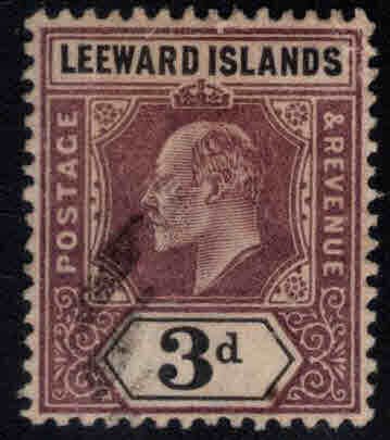 Leeward Islands Scott 24 Used 1902 KEVII wmk 2 stamp