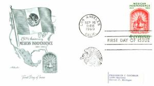 #1157 Mexican Independence - Artmaster Cachet MS18