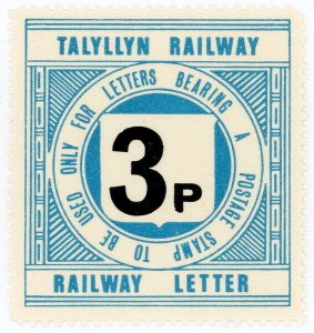 (I.B) Talyllyn Railway : Letter Stamp 3p