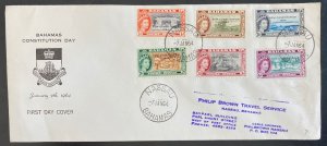 1964 Nassau Bahamas First Day Cover FDC Locally Used Constitution Day
