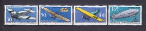 Germany 1981 Aviation Planes Mi1522-1525 4v Stamps Set MNH