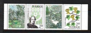 Sweden Sc 1650-53 1987 Botanical Gardens stamp set mint NH