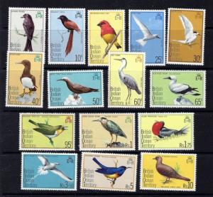 British Indian Ocean Territory 63-77 NH 1975 Birds set