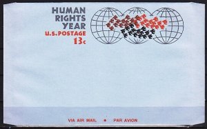 United States, Scott cat. UC42. Human Rights Year Airletter. ^