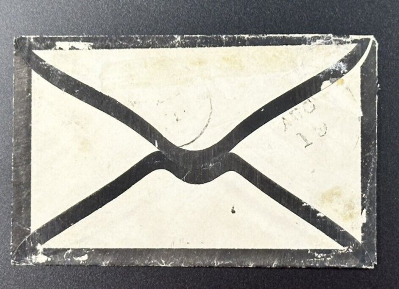 1861 US Postage Stamp (Scott #65) On Mourning Cover
