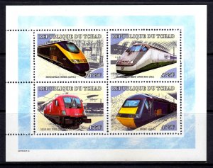 Chad 2000 Trains Mint MNH Miniature Sheet SC 900