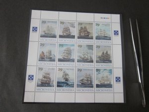 Micronesia 1993 Sc 168 Bird, Ship set MNH