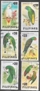 Philippines 1984 Set of 6 Parrot. Parakeets. Cockatoo
