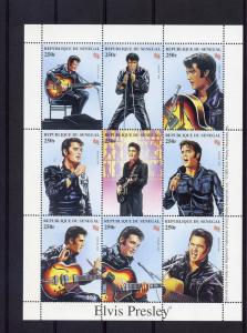 Senegal 1998 ELVIS PRESLEY Italia'98 Philatelic Sheet Perforated Mint (NH)