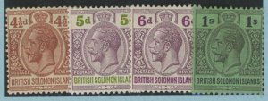 Solomon Islands (British Solomon Islands) #49-52 Unused Single (King)