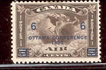 CANADA C4 MINT HINGED, STAINED OTTAWA CONFERENCE 1932