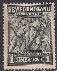 Newfoundland 1932 - 38 KGV 1ct Atlantic Cod SG 222 Unused No Gum ( M1006 )