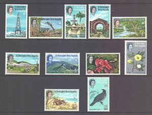 Kitts-Nevis Scott 145/155 - SG129/139, 1963 Elizabeth II Set to 25c MH*