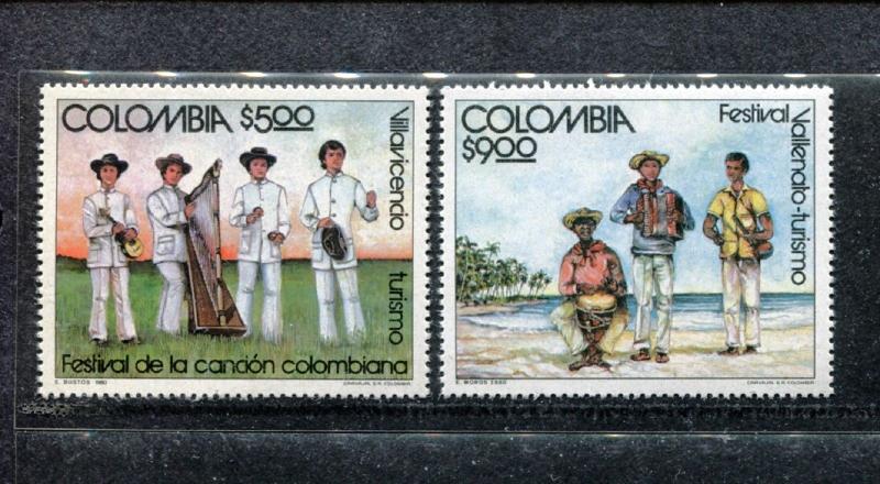 Colombia 880-881, MNH, Villavicento Festival, 1980. x23151