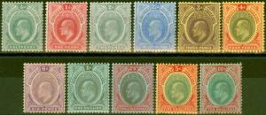 Southern Nigeria 1907-11 set of 11 to 10s SG33-43 Fine & Fresh Lightly Mtd Mint