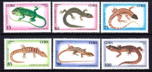 Cuba 1994 Lizards Complete Mint MNH Set SC 3617-3622