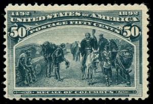 momen: US Stamps #240 Columbian Mint OG F/VF