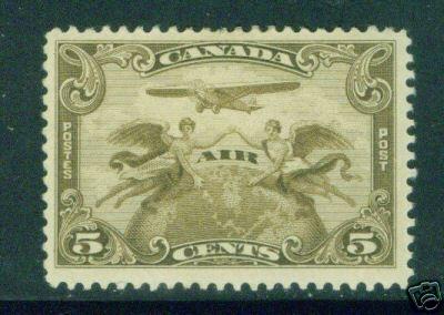 CANADA Scott C1 MH* First Airmail Stamp CV $12.50