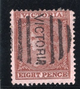 Victoria 1878 QV 8d purple-brown/pink very fine used.  SG 137a.