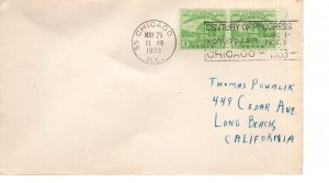1c CENTURY OF PROGRESS  - CHICAGO, ILL  1933  FDC17554