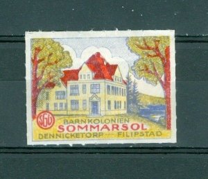 Sweden. Poster Stamp  SGU Templar Order IOGT. Sommarsol Dennicketorp.Filipstad