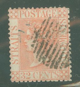 Straits Settlements #17 Used Single