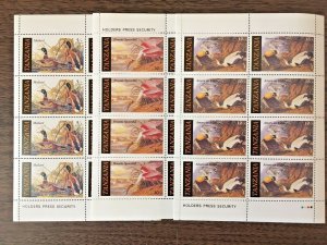 TANZANIA 1986 - 3 MINI SHEETS - Audubon BIRDS - MINT/NH, Free Shipping 