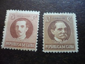 Stamps - Cuba - Scott# 264-265,267-273 - Mint Hinged Partial Set of 9 Stamps