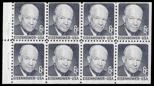 PCBstamps  US #1393a Bk Pane 48c(8x6c)Eisenhower, Shiny, MNH, (24)