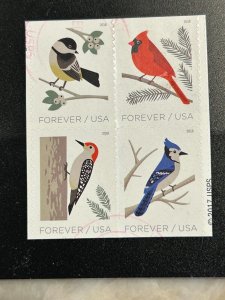 Scott# 3117-20 2018 Christmas Booklet Block of 4 Postally USED intact APS Life