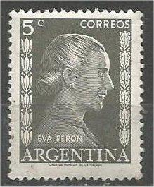 ARGENTINA, 1952, MNH 5c, Eva Peron, Scott 600