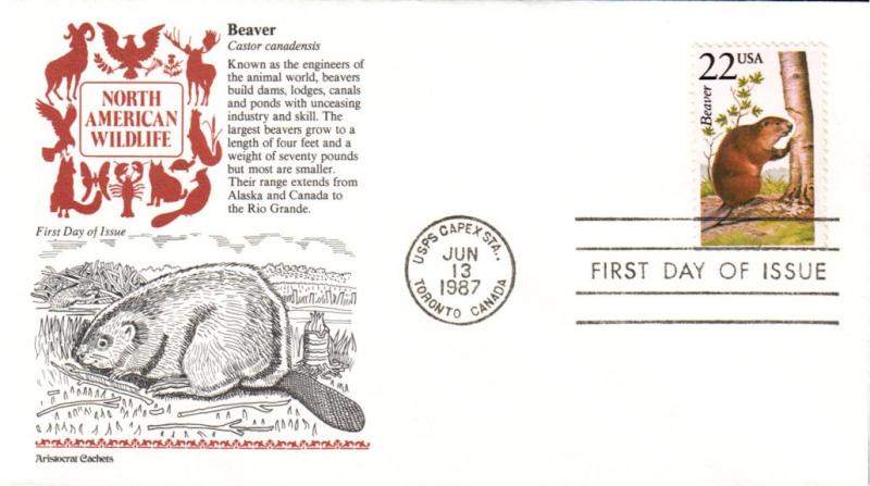 #2316 Beaver Aristocrat FDC