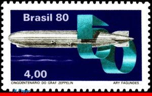 1694 BRAZIL 1980 GRAF ZEPPELIN, 50 YEARS, AVIATION, MI# 1768-69 C-1145 , MNH