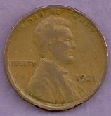 1921 P Lincoln Wheat Cent #572