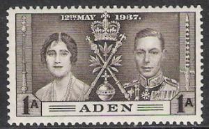 Aden #13 Coronation Issue MH