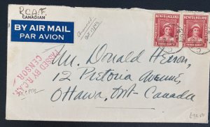 1943 CAPO 4 Canadian Army Newfoundland Airmail Cover To Ottawa Canada