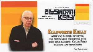 19-135, 2019, Ellsworth Kelly, Pictorial Postmark, FDC, Artist, Spencertown NY